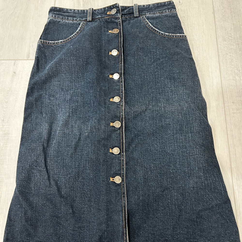 Vintage midi denim skirt